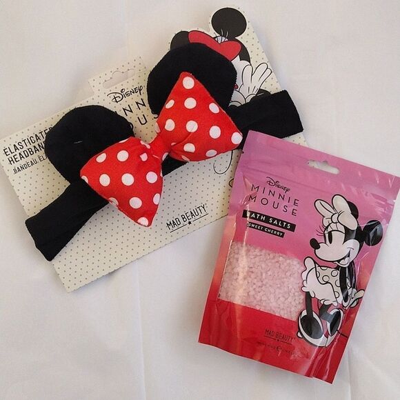 Disney Minnie Mouse Bath Salts And Minnie Headband Spa Bundle NWT - Picture 5 of 14